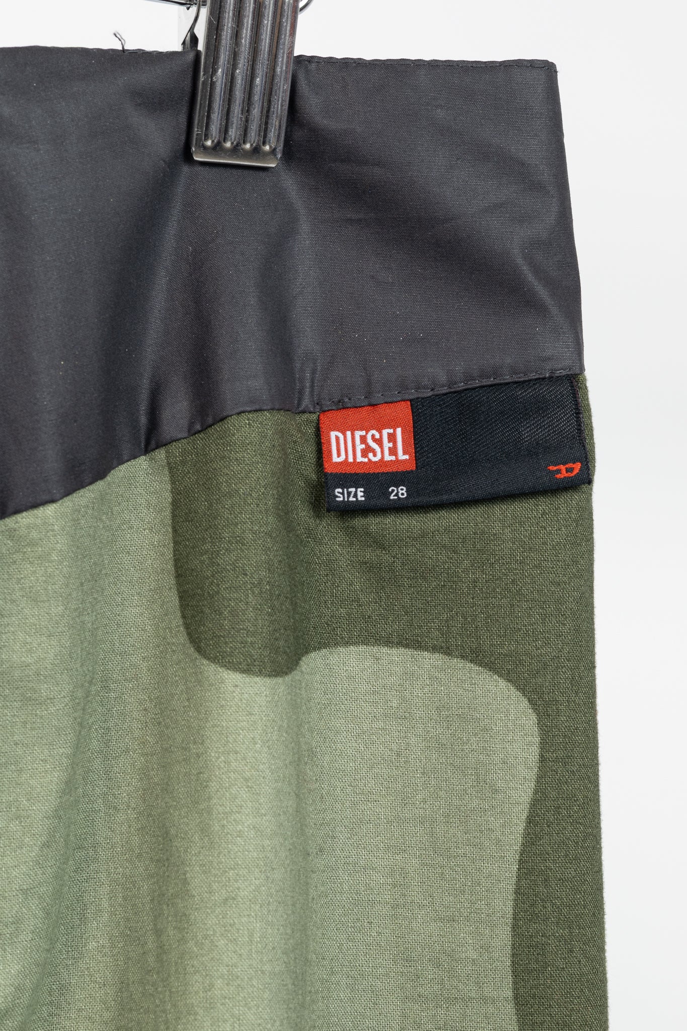 Diesel Reversible Camouflage & Grey Cotton-Blend Maxi Skirt