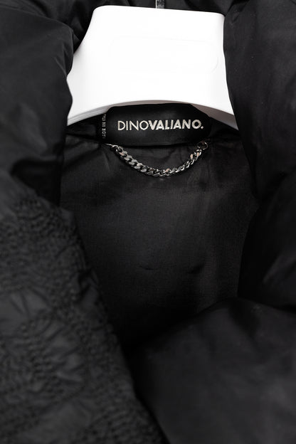 Dino Valiano Black Quilted-Medallion Down Jacket
