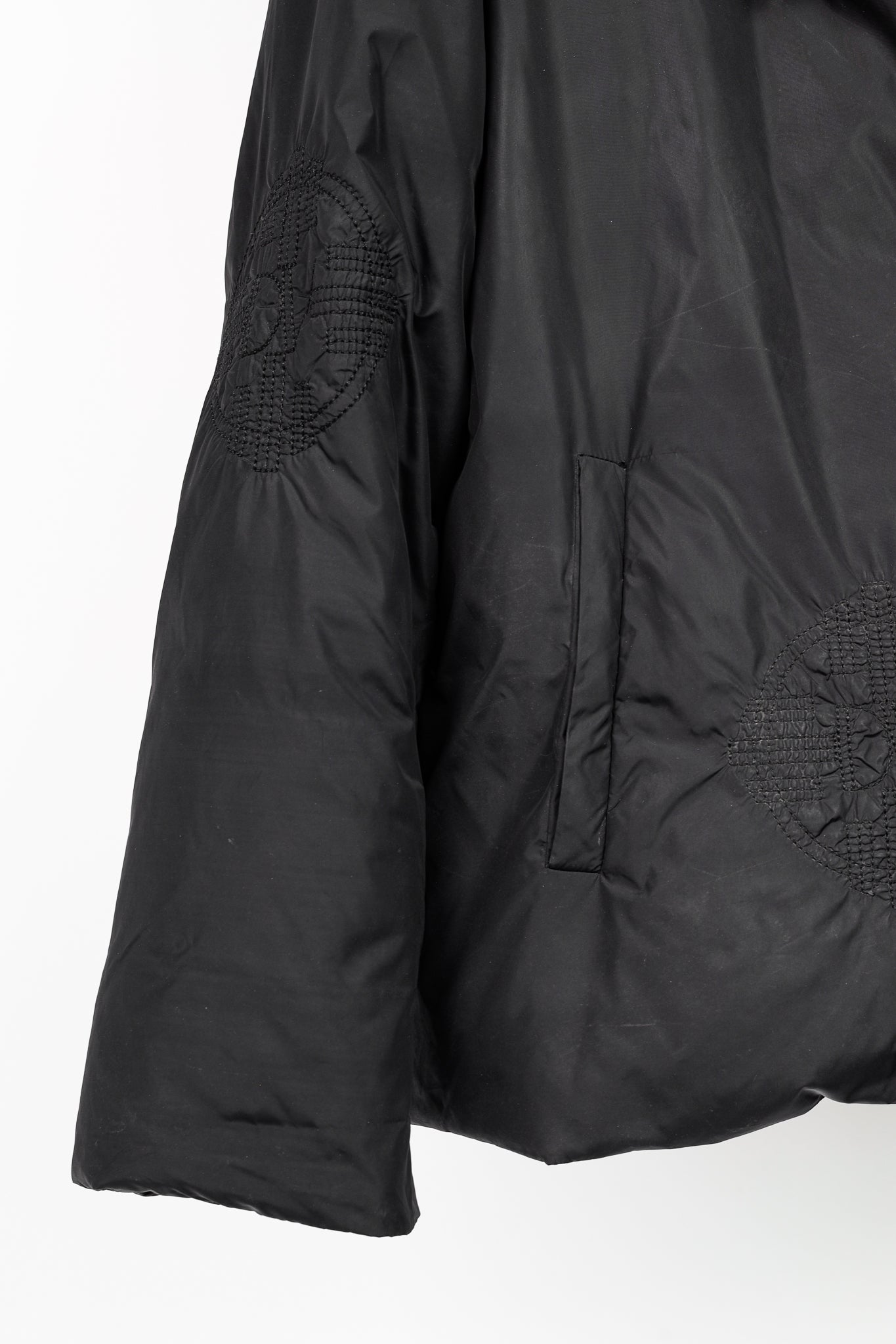 Dino Valiano Black Quilted-Medallion Down Jacket