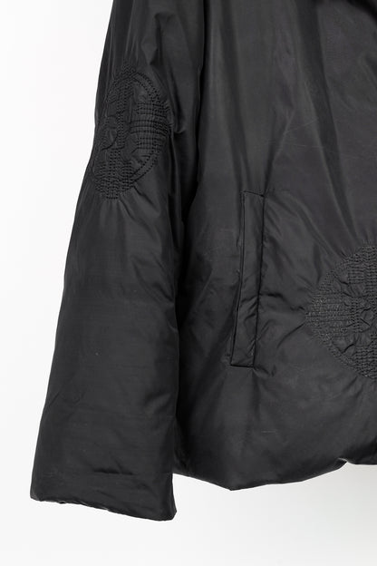 Dino Valiano Black Quilted-Medallion Down Jacket