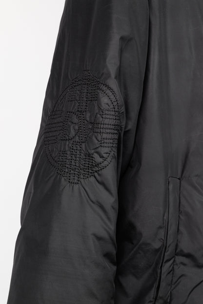 Dino Valiano Black Quilted-Medallion Down Jacket
