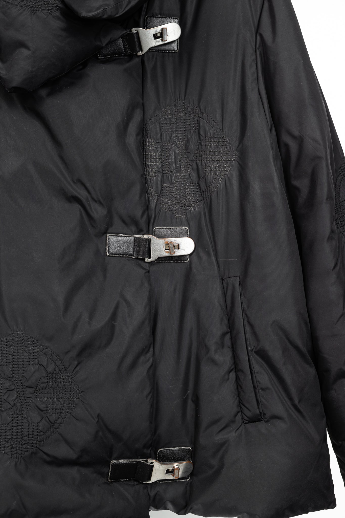 Dino Valiano Black Quilted-Medallion Down Jacket