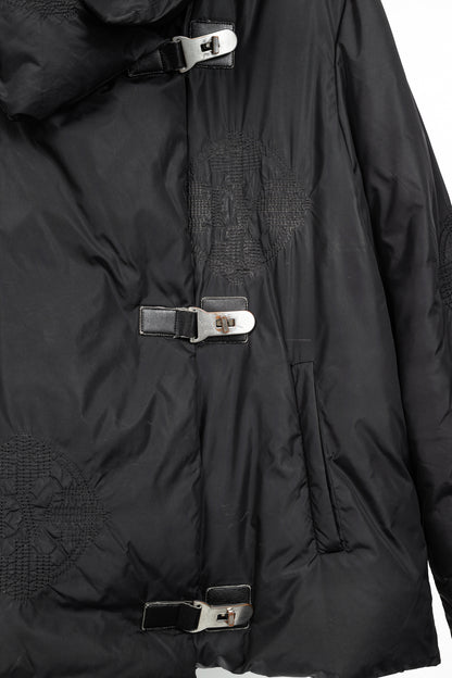 Dino Valiano Black Quilted-Medallion Down Jacket