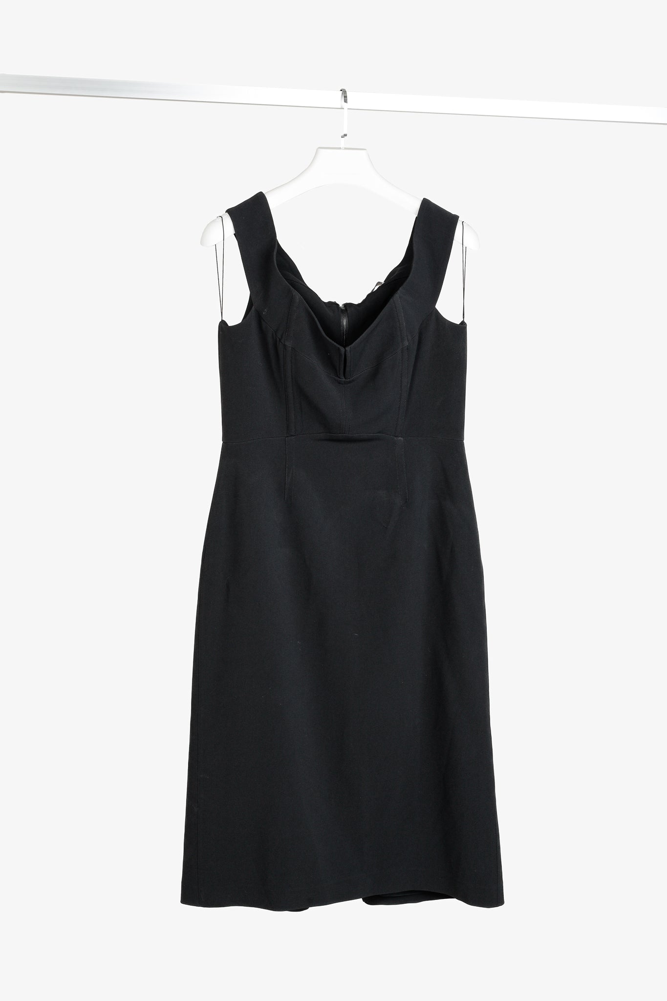 Dion Lee Black Stretch-Cady Off-Shoulder Midi Dress