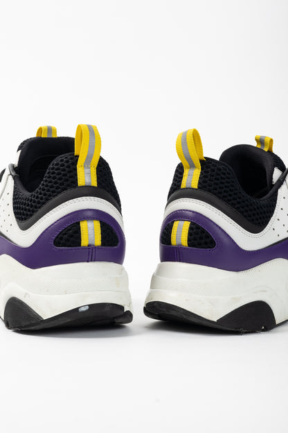 Dior B22 "Violet White" Leather & Mesh Lace-Up Sneakers