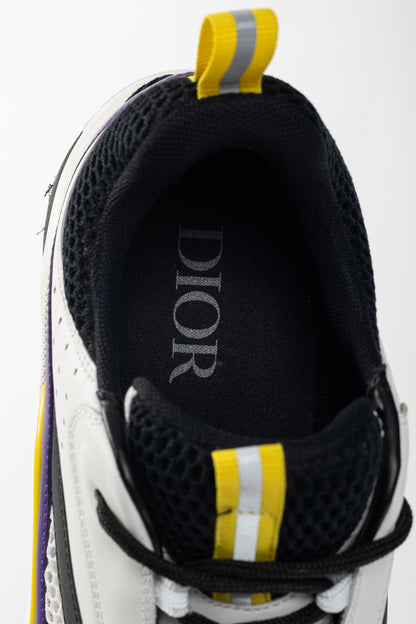 Dior B22 "Violet White" Leather & Mesh Lace-Up Sneakers