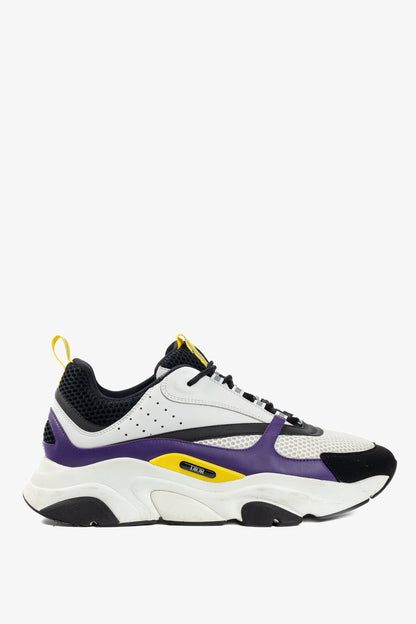 Dior B22 "Violet White" Leather & Mesh Lace-Up Sneakers