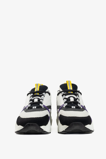Dior B22 "Violet White" Leather & Mesh Lace-Up Sneakers