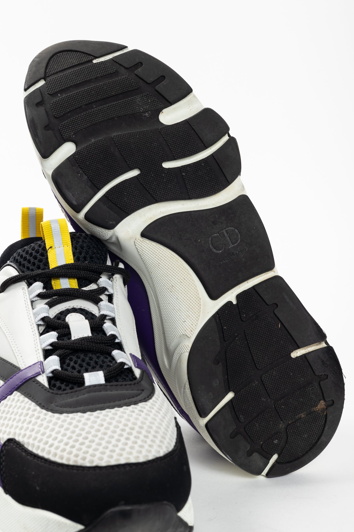 Dior B22 "Violet White" Leather & Mesh Lace-Up Sneakers