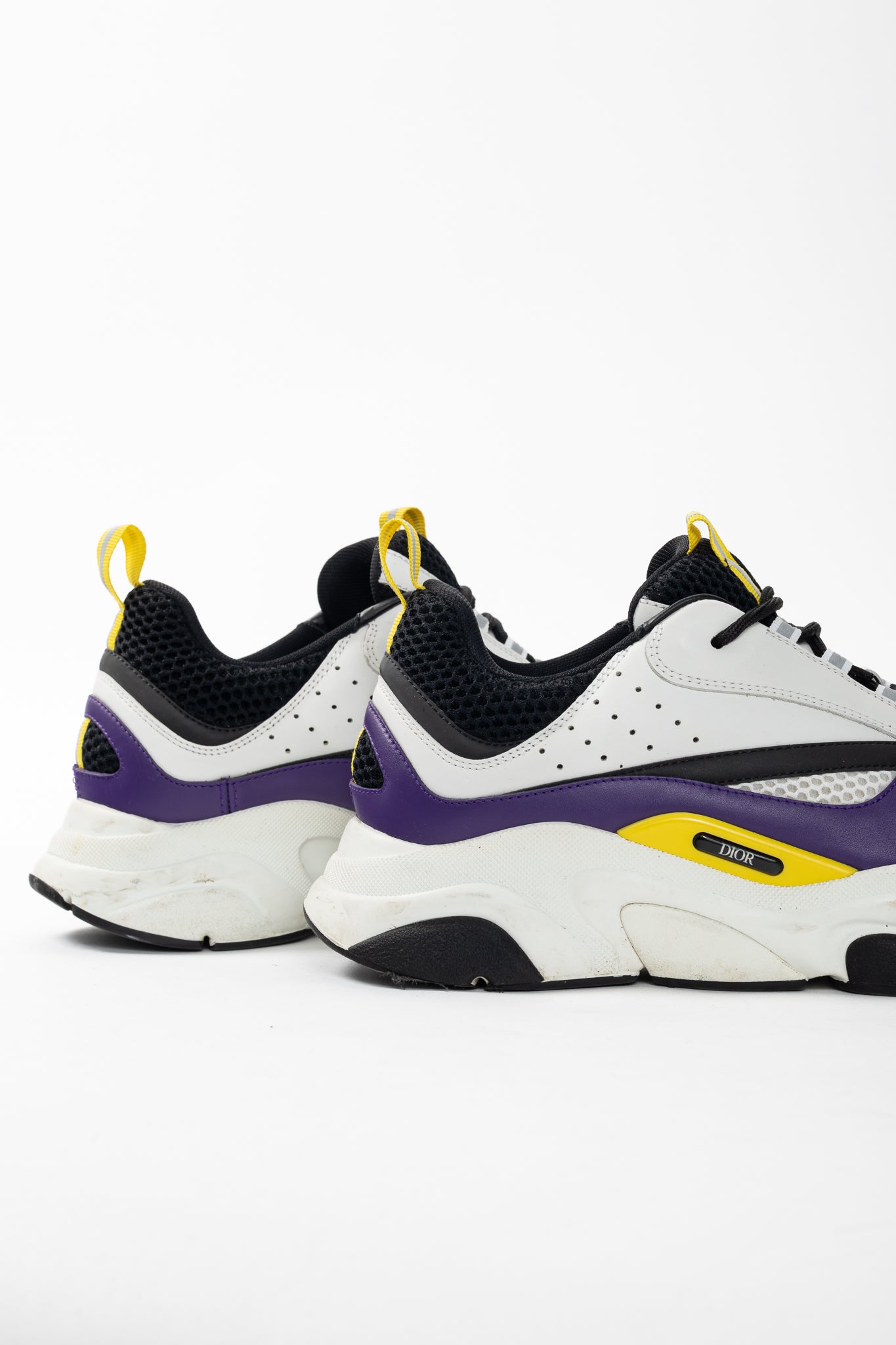 Dior B22 "Violet White" Leather & Mesh Lace-Up Sneakers