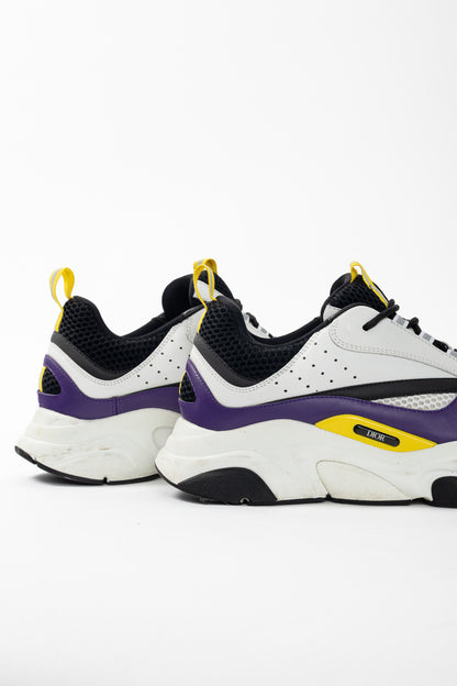 Dior B22 "Violet White" Leather & Mesh Lace-Up Sneakers