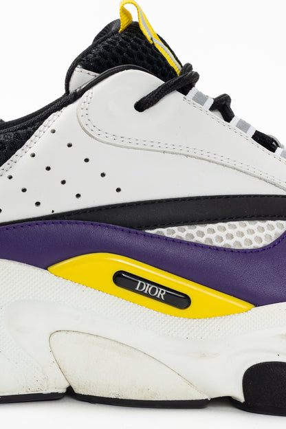 Dior B22 "Violet White" Leather & Mesh Lace-Up Sneakers