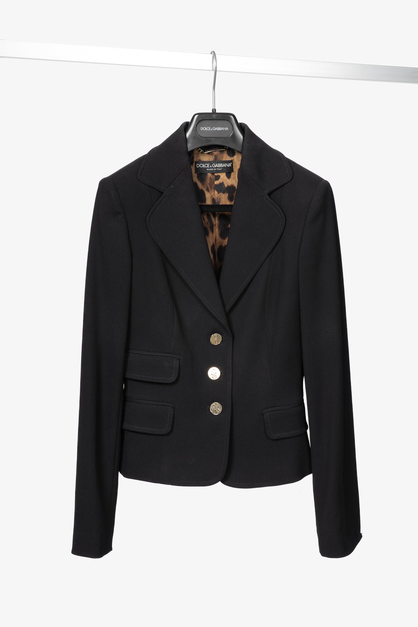 Dolce & Gabbana Black Crepe Blazer