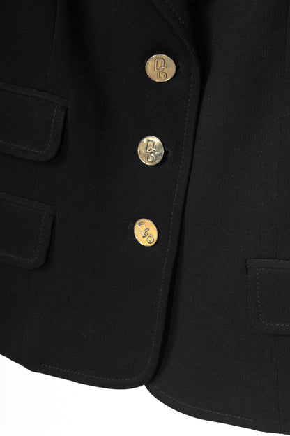 Dolce & Gabbana Black Crepe Blazer