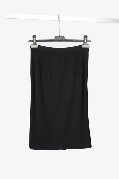 Dolce & Gabbana Black Crepe Pencil Skirt
