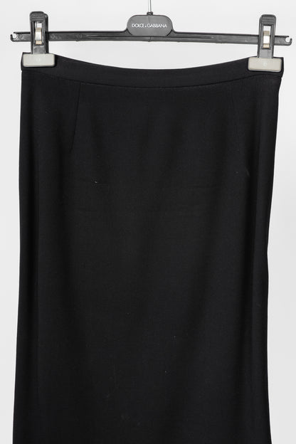 Dolce & Gabbana Black Crepe Pencil Skirt