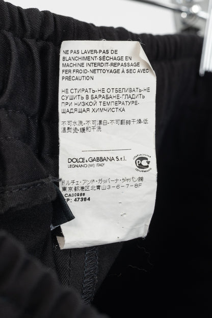 Dolce & Gabbana Black Jogger-Style Elastic Waist Pants