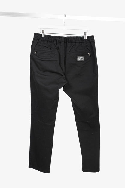 Dolce & Gabbana Black Jogger-Style Elastic Waist Pants