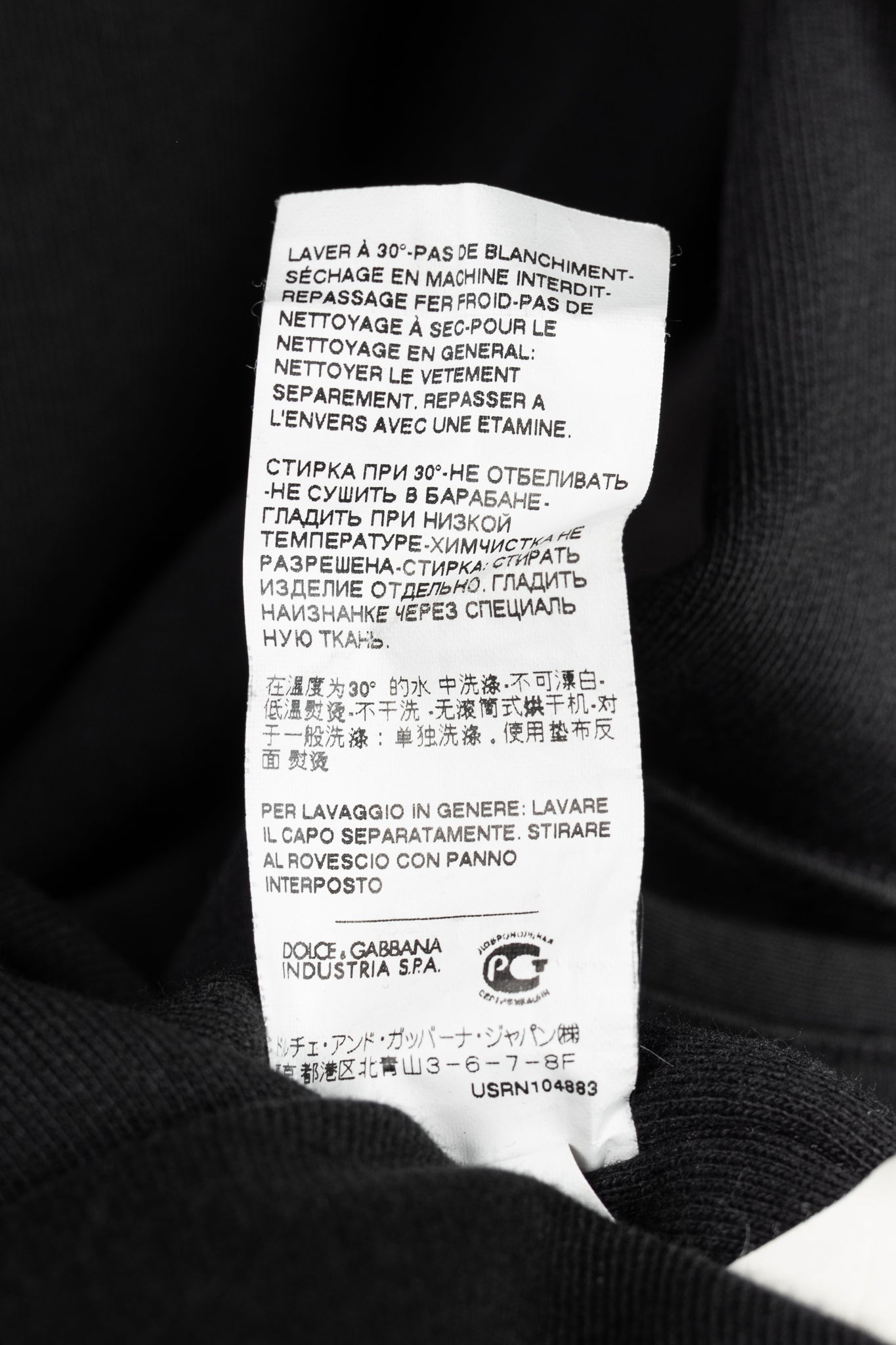 D&G Dolce & Gabbana Black Cotton Logo-Embroidered Zip Hoodie