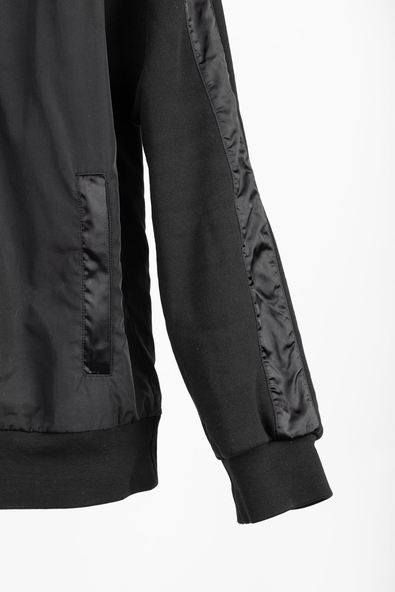 D&G Dolce & Gabbana Black Cotton Logo-Embroidered Zip Hoodie