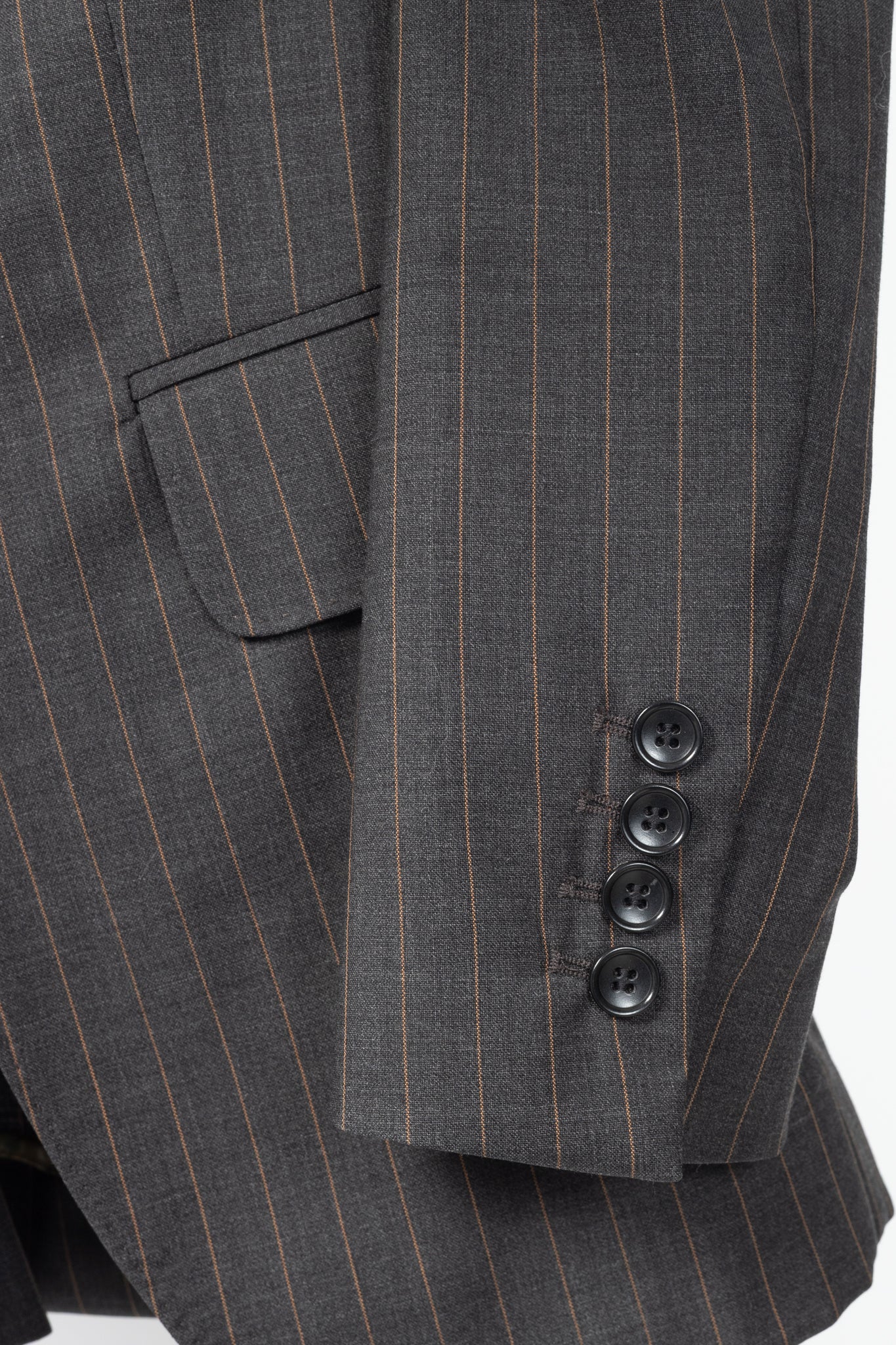 D&G Dolce & Gabbana Charcoal Pinstripe Stretch-Wool Blazer