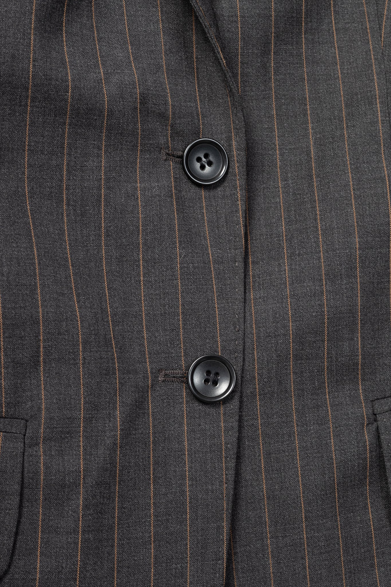 D&G Dolce & Gabbana Charcoal Pinstripe Stretch-Wool Blazer