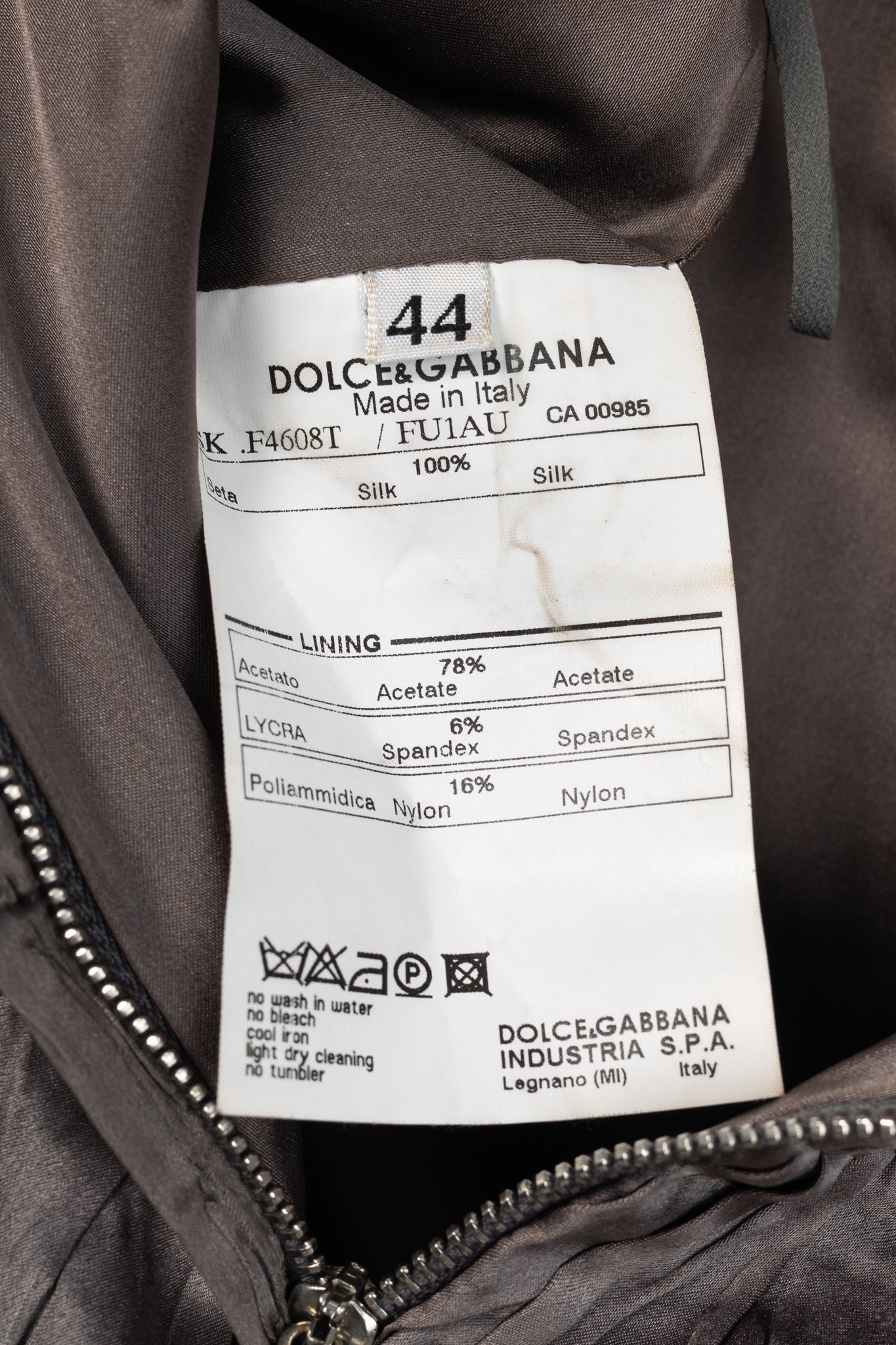 Dolce & Gabbana Brown Gathered-Silk Pencil Skirt