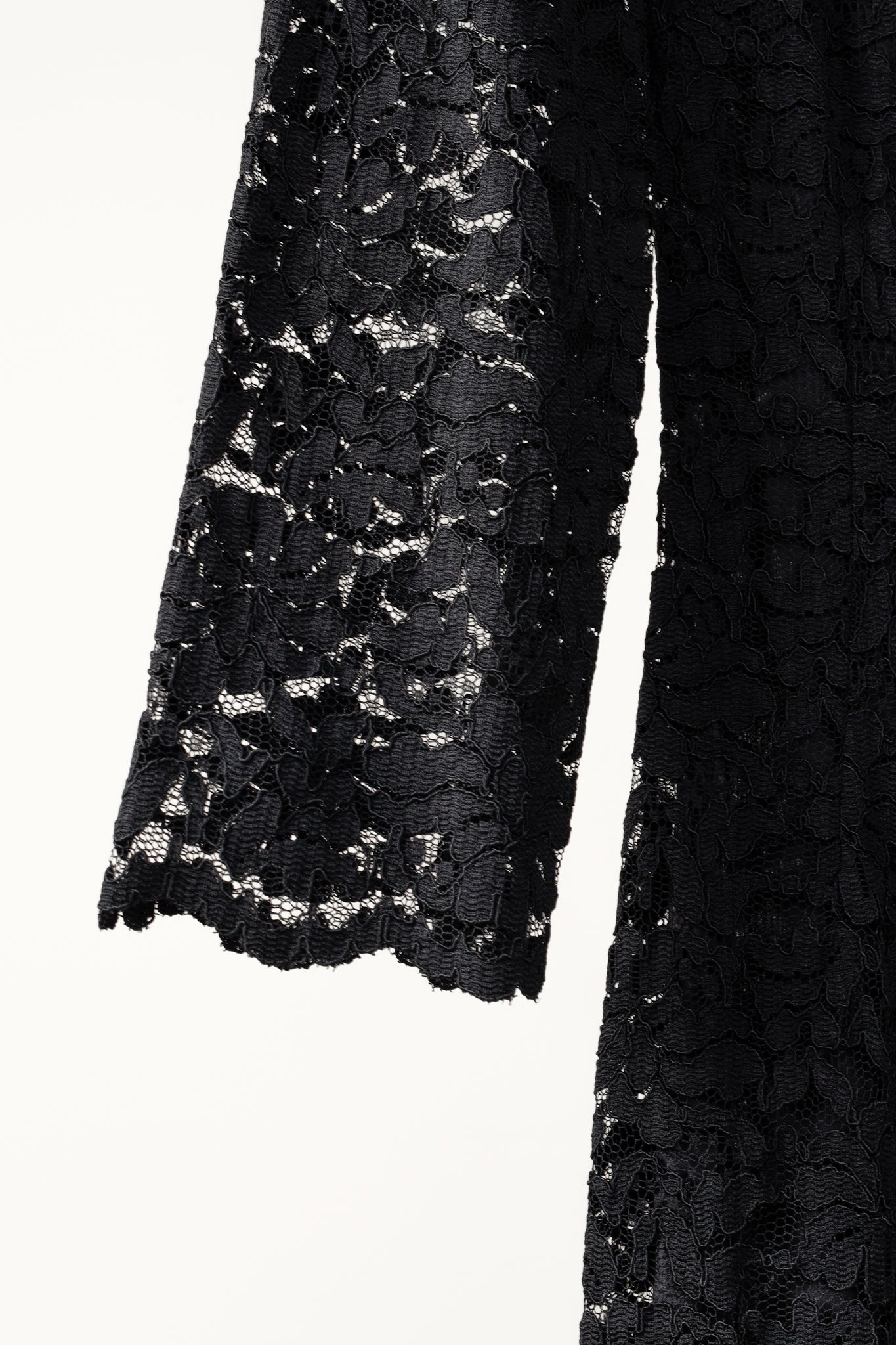 D&G Dolce & Gabbana AW/09 Black Lace 3/4-Sleeve Midi Dress