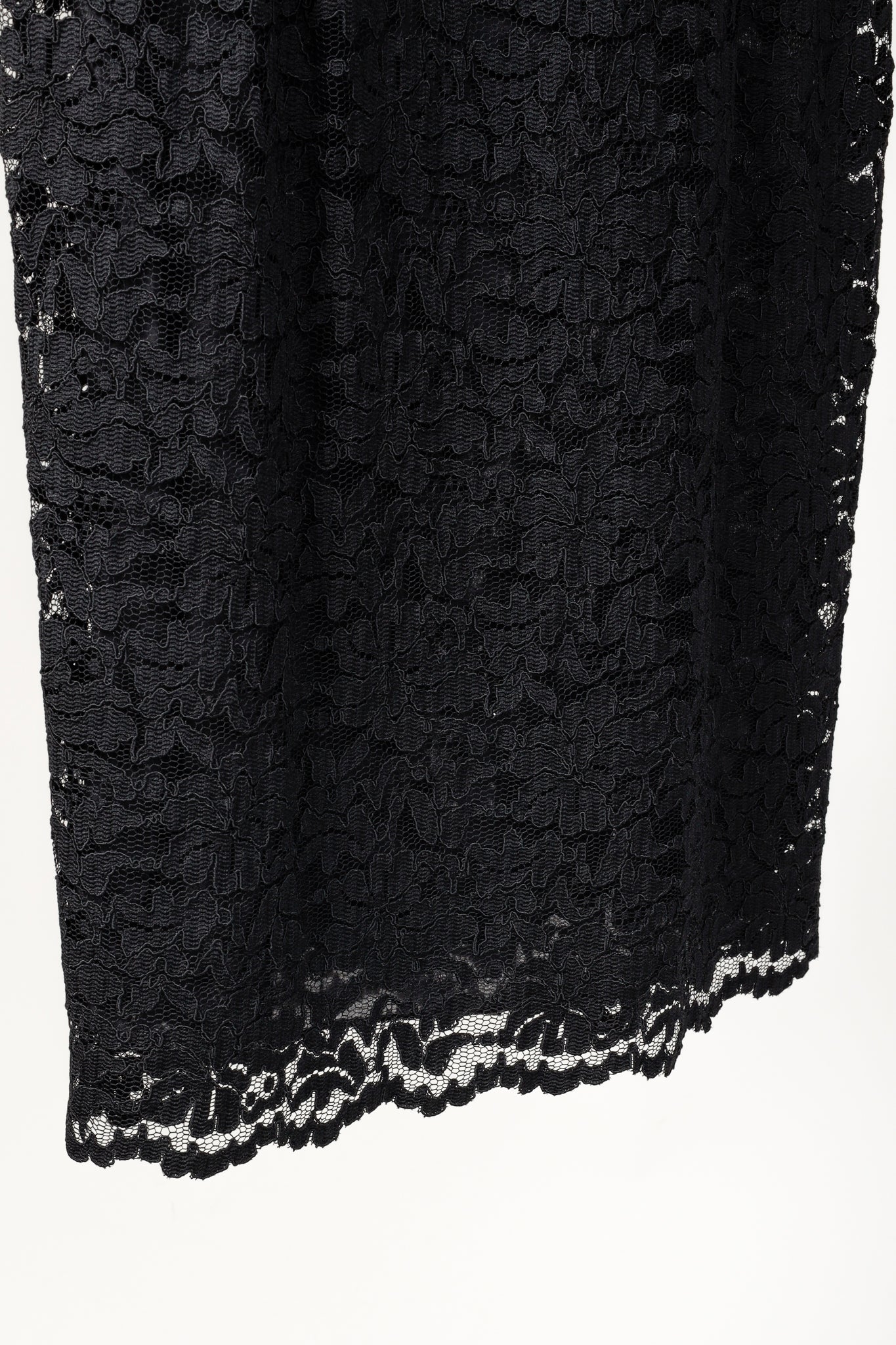 D&G Dolce & Gabbana AW/09 Black Lace 3/4-Sleeve Midi Dress