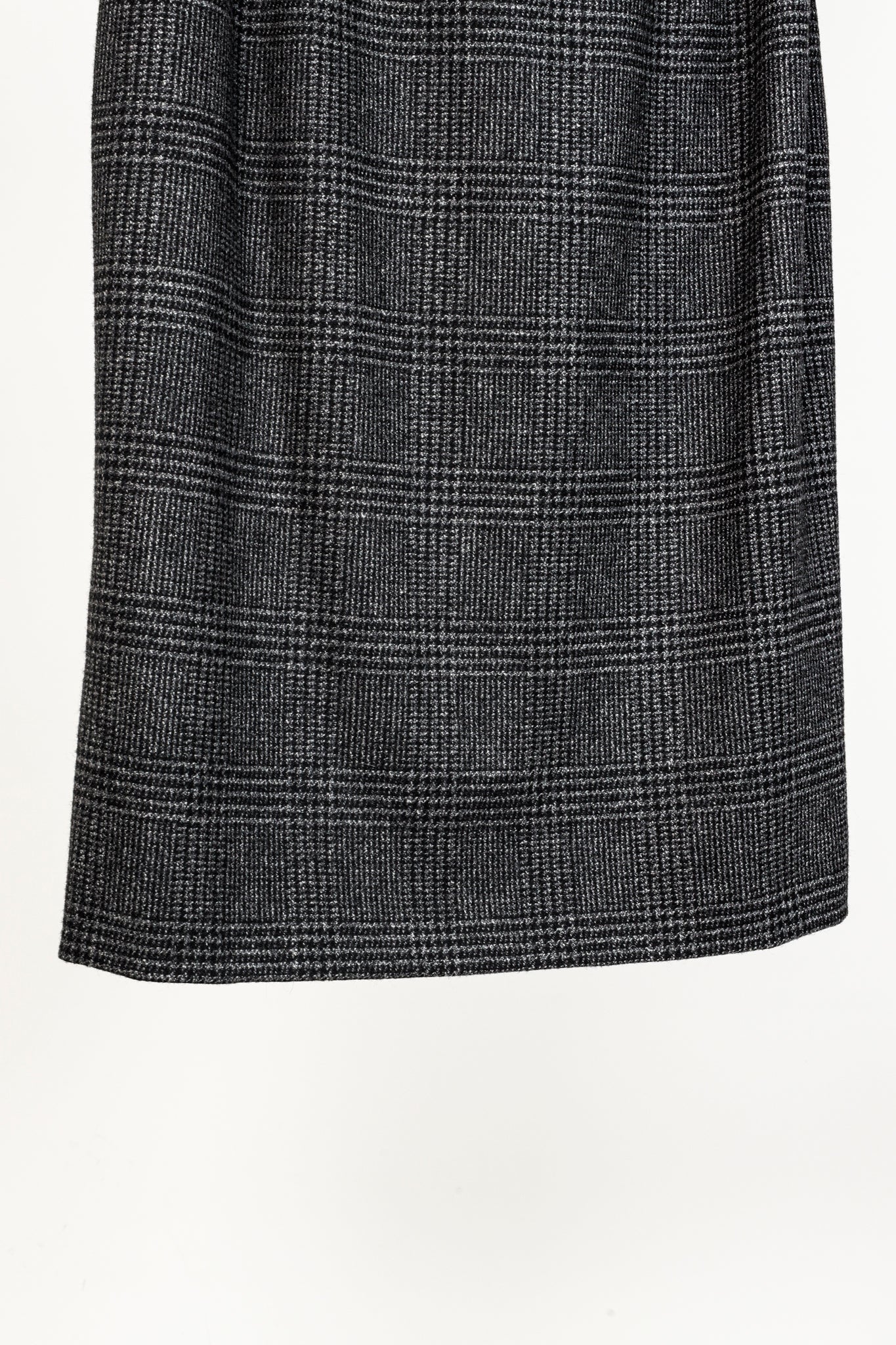 Dolce & Gabbana Black & Grey Plaid-Wool Satin-Bustier Dress