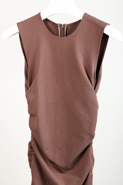 Dolce & Gabbana Clay Ruched Sleeveless Midi Dress