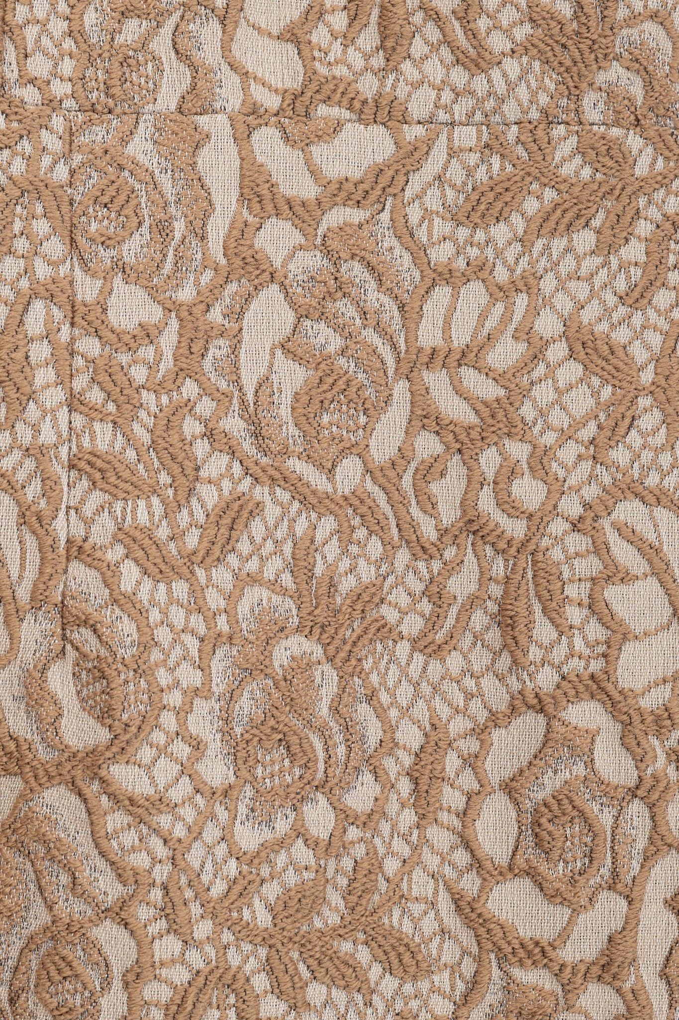 Dolce & Gabbana Brown Embroidered Floral-Lace Dress