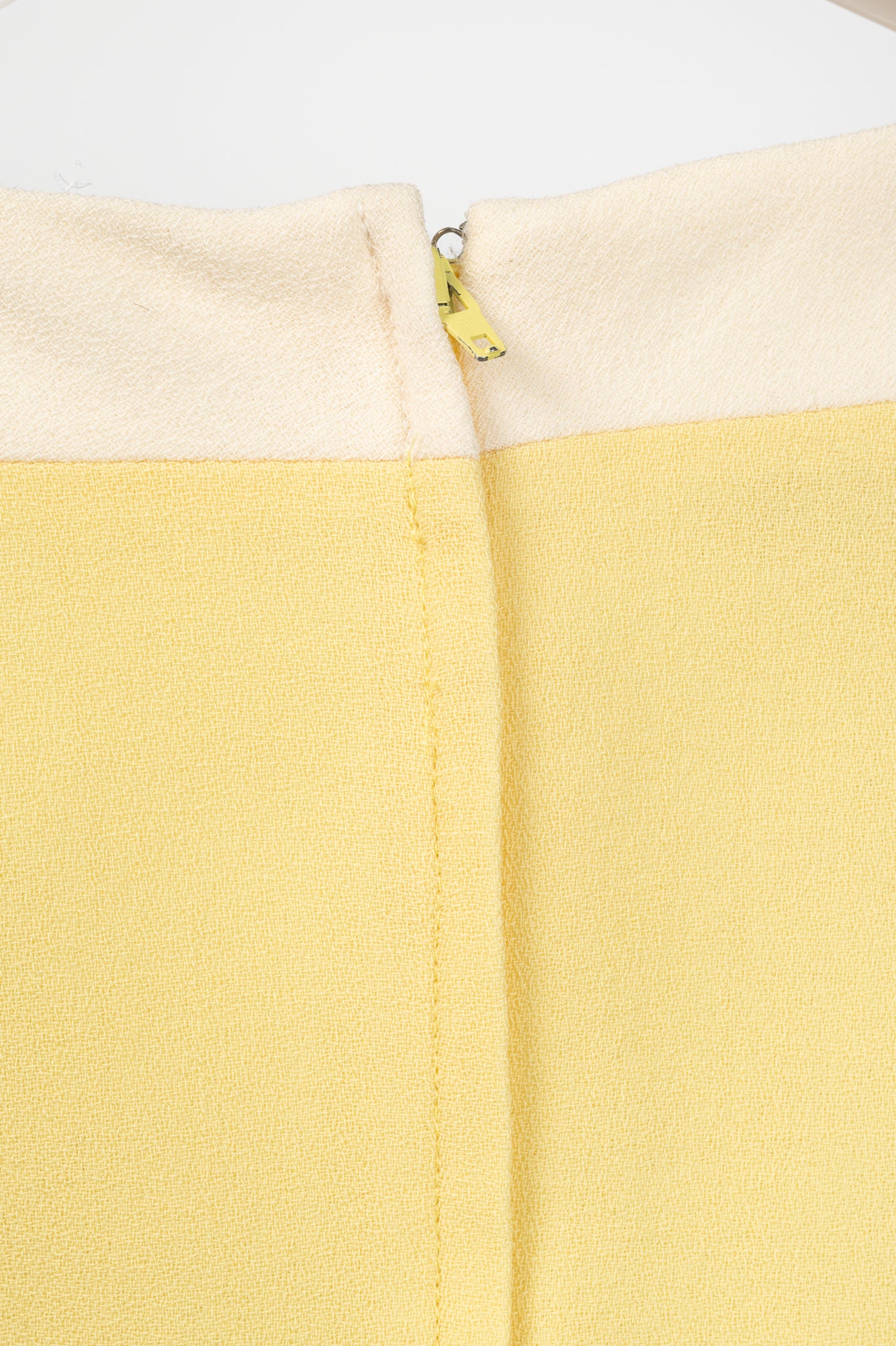 Dolce & Gabbana Yellow Wool-Crepe Stripe Sleeveless Top