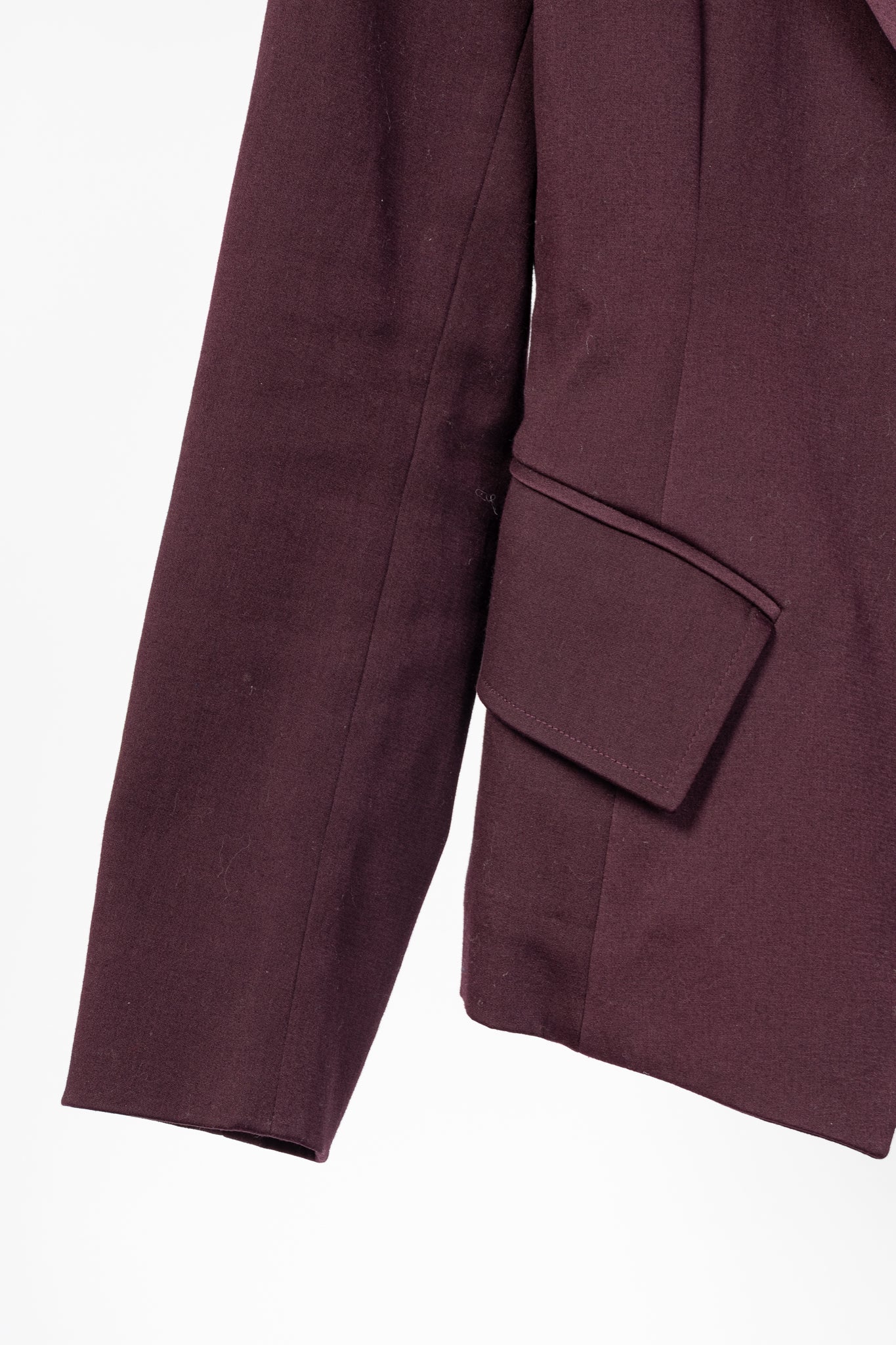Donna Karan New York Burgundy Cotton-Ponte Blazer
