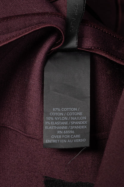 Donna Karan New York Burgundy Cotton-Ponte Blazer