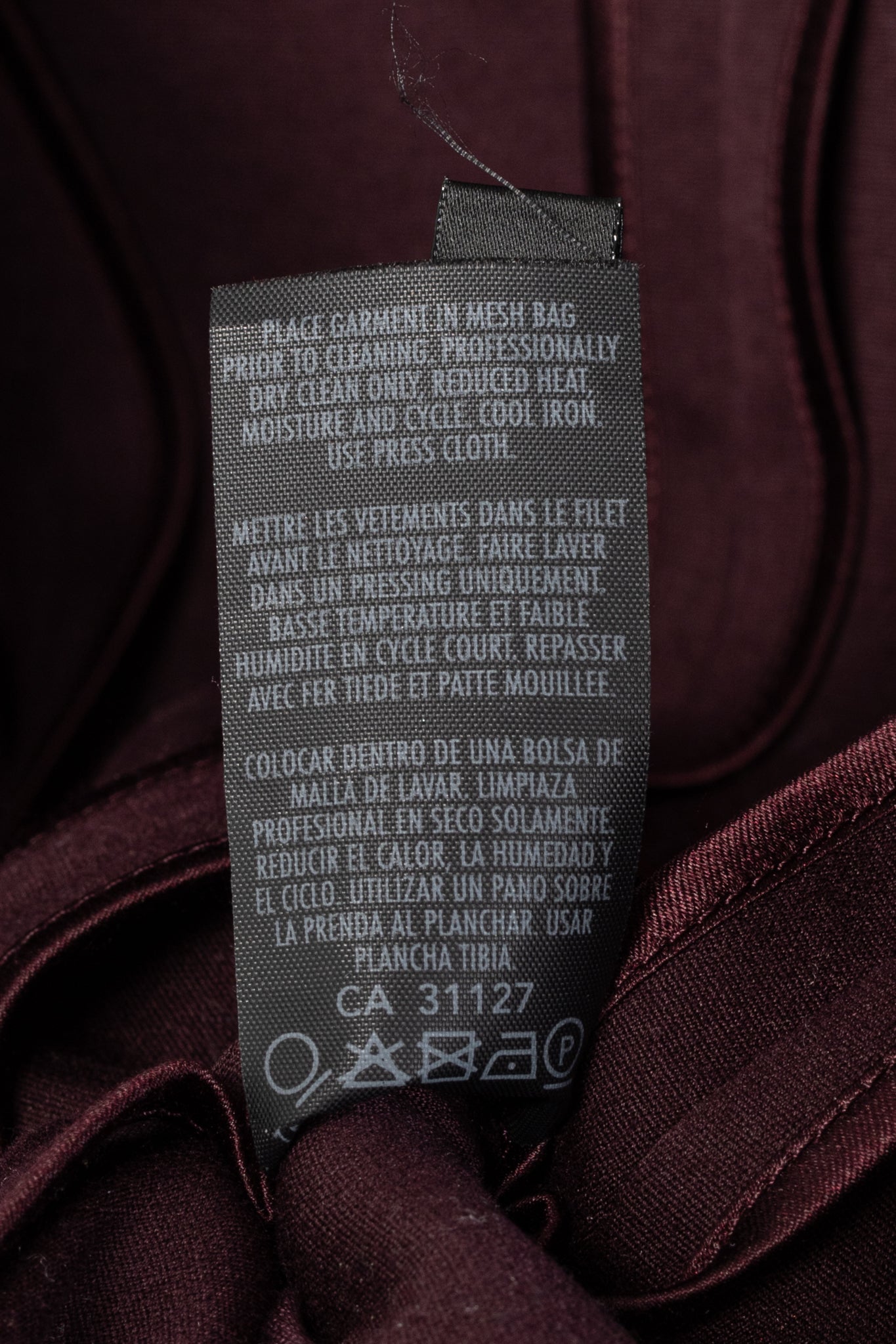 Donna Karan New York Burgundy Cotton-Ponte Blazer