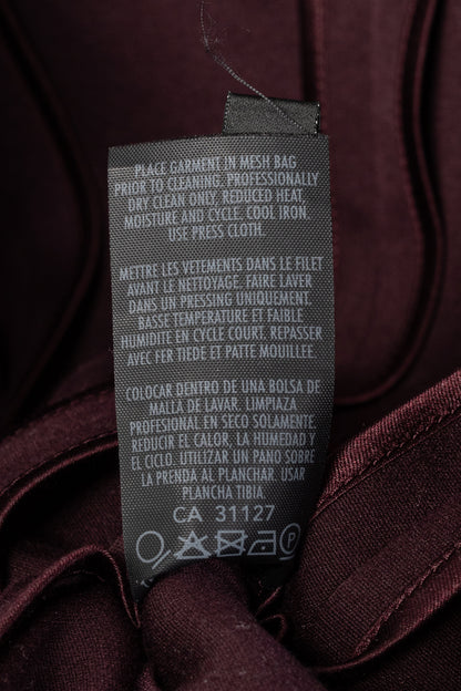 Donna Karan New York Burgundy Cotton-Ponte Blazer