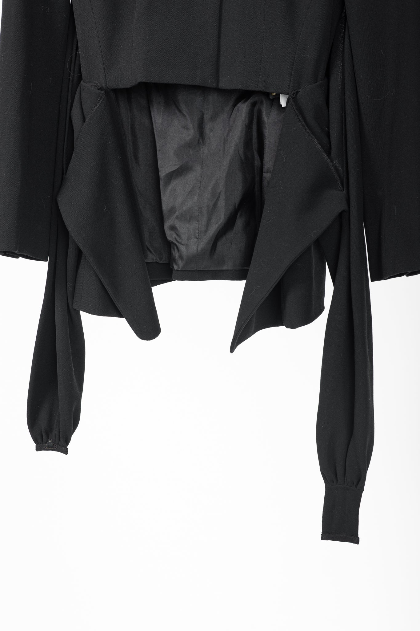 Donna Karan New York Black Wool-Crepe Wrap Blazer