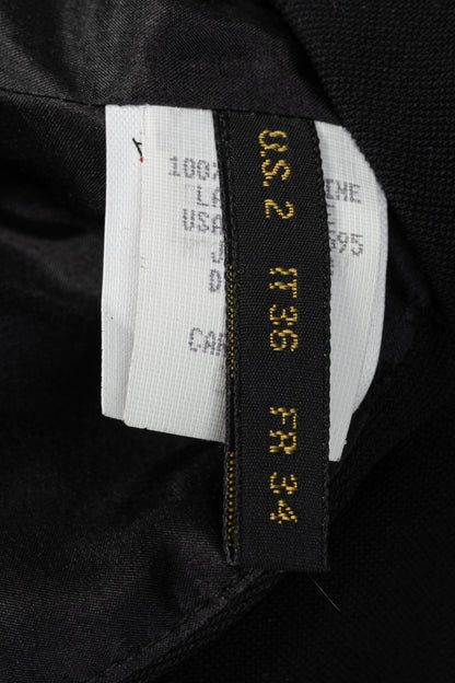 Donna Karan New York Black Wool-Crepe Wrap Blazer