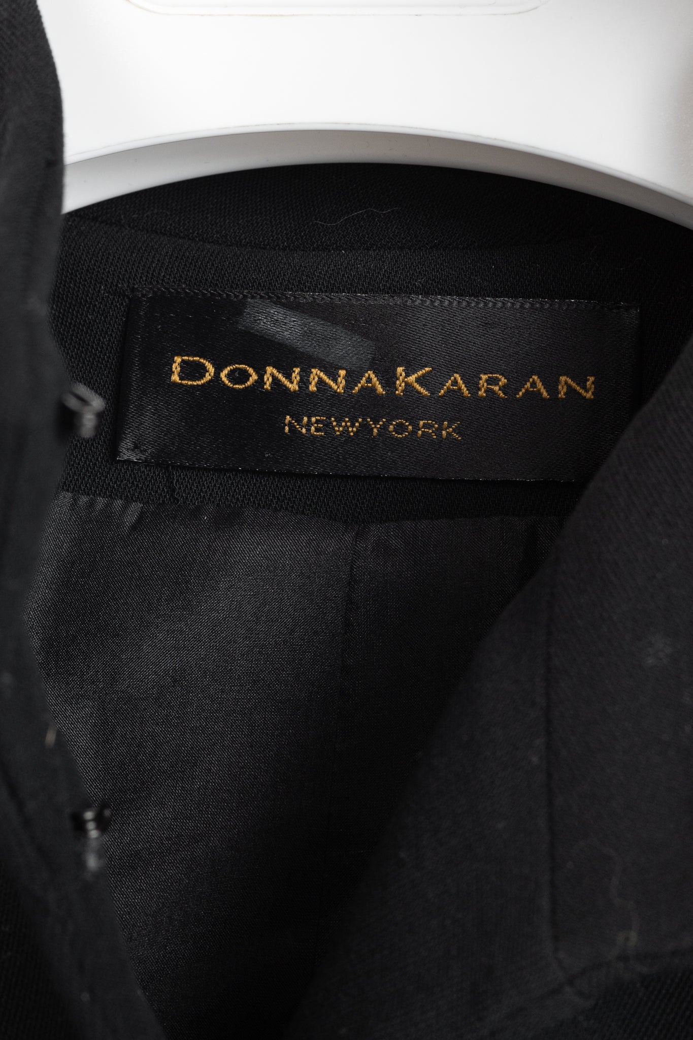 Donna Karan New York Black Wool-Crepe Wrap Blazer