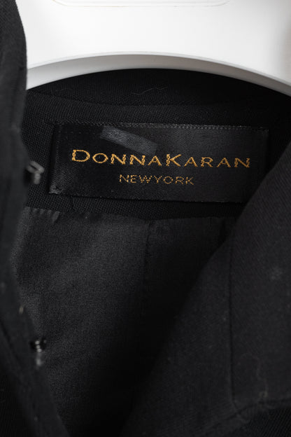 Donna Karan New York Black Wool-Crepe Wrap Blazer