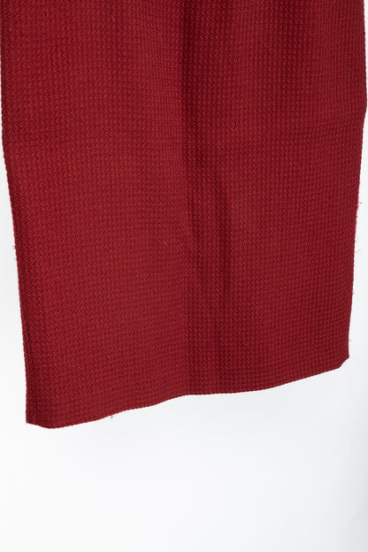 Donna Karan New York Red Wool Tweed Pencil Skirt