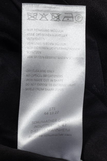 Dorothee Schumacher Black Linen Shantung Metallic-Collar Jacket