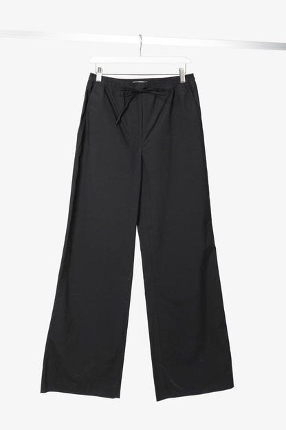 Dorothee Schumacher Poplin Power Black Cotton Flared Pants