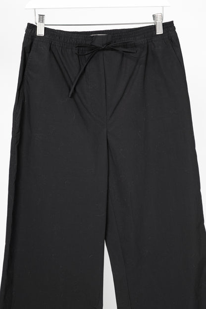 Dorothee Schumacher Poplin Power Black Cotton Flared Pants