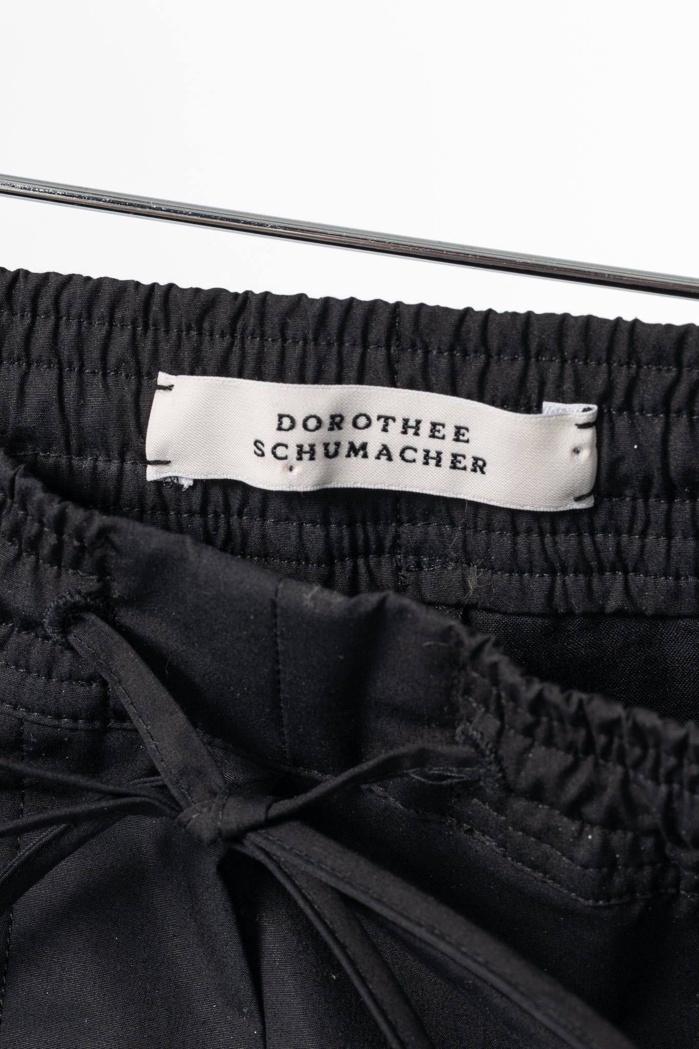 Dorothee Schumacher Poplin Power Black Cotton Flared Pants