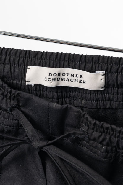 Dorothee Schumacher Poplin Power Black Cotton Flared Pants