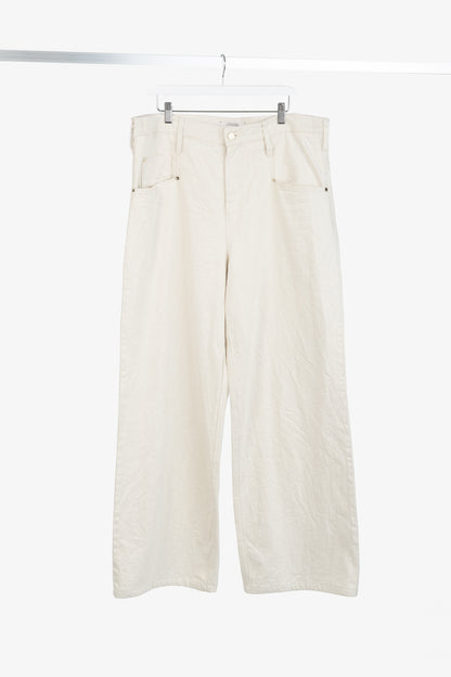 Dorothee Schumacher Cream Cotton Wide-Leg Jeans