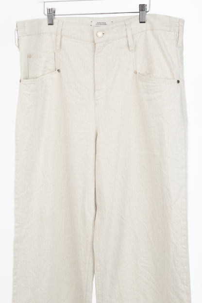 Dorothee Schumacher Cream Cotton Wide-Leg Jeans