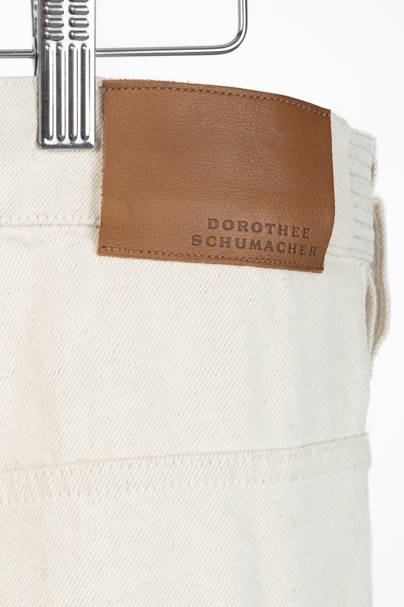 Dorothee Schumacher Cream Cotton Wide-Leg Jeans